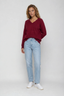 Jessie V-Neck Sweater Burgundy