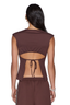 99 Slim Open Back Tee Mocha