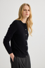 Cashmere Crewneck Cardigan Black