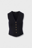 Portia Merino Wool Vest Navy