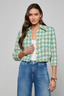 Jia Tweed Jacket Dusty Jade Houndstooth