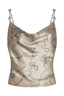 Calista Silk Camisole Macadamia Horsebit Chain