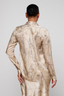 Tyler Silk Blouse Soft Macadamia Horsebit Chain