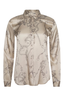 Tyler Silk Blouse Soft Macadamia Horsebit Chain