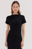 The Rib Knit Tee Black