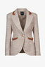 Taped Seamed Blazer Taupe Tweed