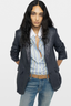 Valse Leather Blazer Encre