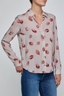 Holly Blouse Taupe Dark Red Faded Kiss