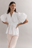 Elena Blouse White Poplin