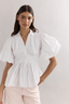 Elena Blouse White Poplin