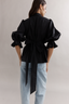 Elena Blouse Black Poplin