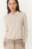 Celia Merino Knit Cardigan Oat Marle