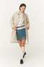 Sandra Merino Knit Top Bone/ Espresso Spot
