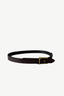 Debbie Reversible Croc Belt Black | Chocolate Brown