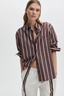 Connie Stripe Shirt Rosewood Stripe