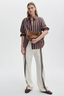 Connie Stripe Shirt Rosewood Stripe