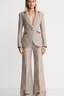 Taped Seamed Blazer Taupe Tweed