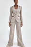 Taped Seamed Blazer Taupe Tweed