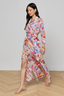 Cameron Long Shirt Dress Light Pink Multi Large Postcard Print