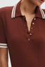 Laurie Cotton Cashmere Polo Rosewood