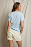 Hendrix Cotton Boxy V Neck Tee Powder Blue