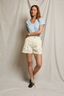 Hendrix Cotton Boxy V Neck Tee Powder Blue