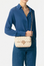 Medium Braided Leather Moon Bag Ivory
