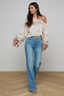 Asami Blouse Macadamia Horse Bit Chain