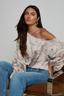 Asami Blouse Macadamia Horse Bit Chain