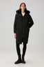 Parka Cotton Lined Fur 100cm Black