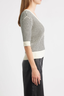 The Stripe V-Neck Sweater Cream Multi