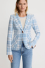 Patch Pocket Duchess Blazer Sky Plaid