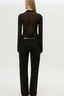Novel Long Sleeve Stocking Top Black