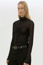 Novel Long Sleeve Stocking Top Black