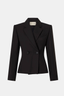 Saxony Fitted Cropped Blazer Espresso