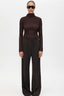 Saxony High Waisted Pintuck Pant Espresso