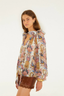 Long Sleeve Blouse Sea Garden Off White