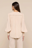 Kiera Ladder Trim Blouse Biscuit