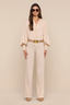 Kiera Ladder Trim Blouse Biscuit