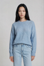Round Neck Cashmere Sweater Azure