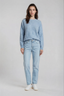 Round Neck Cashmere Sweater Azure
