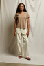 Hendrix Cotton Boxy V Neck Mocha