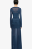 Marabou Long Sleeve Maxi Dress Petrol