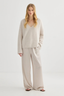 Brushed Cashmere V-Neck Oyster
