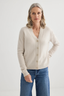 Cashmere V-Neck Cardigan Oyster