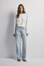 Stella Cashmere Boat Neck Knit Snow