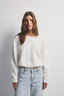 Stella Cashmere Boat Neck Knit Snow