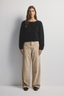 Stella Cashmere Boat Neck Knit Black