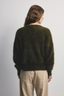 Frankie Cashmere Crew Neck Cardigan Moss