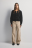 Frankie Cashmere Crew Neck Cardigan Black